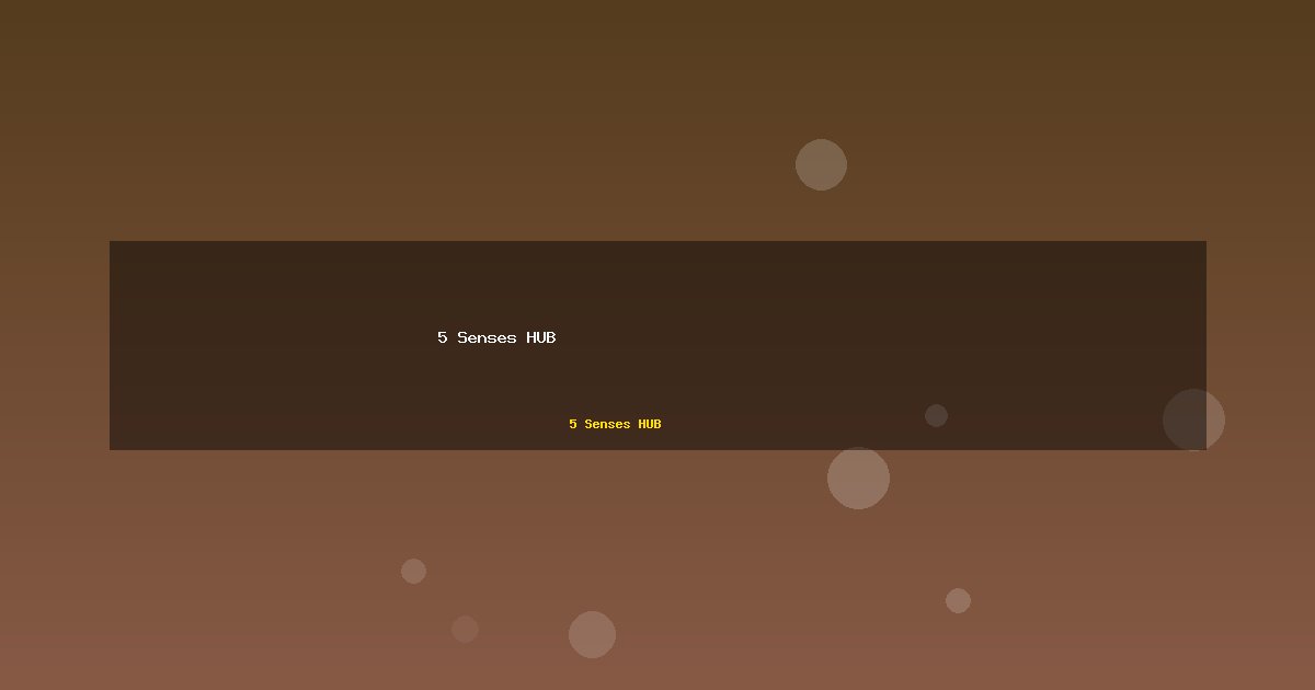 5 Senses HUB: 오감으로 연결하는 기쁨의 플랫폼